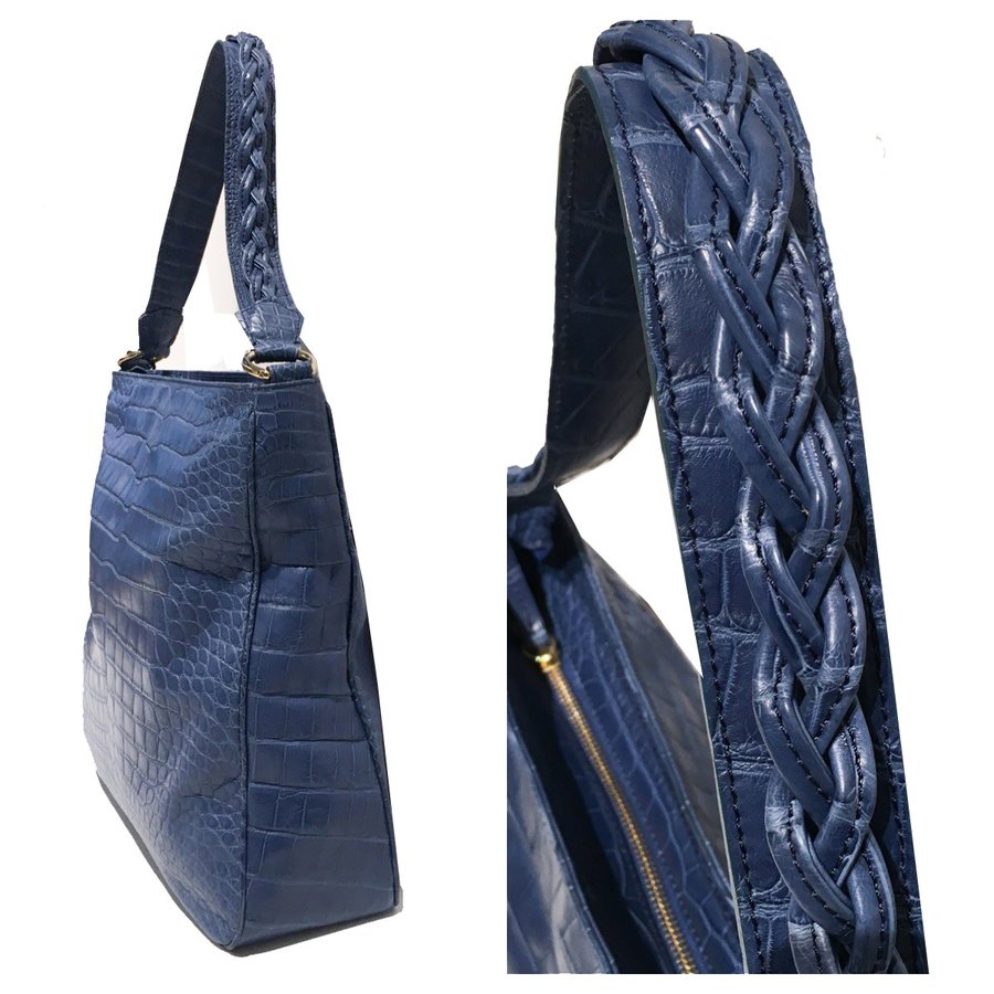 [BORRI GIOVANNI] Alligator leather shoulder tote bag