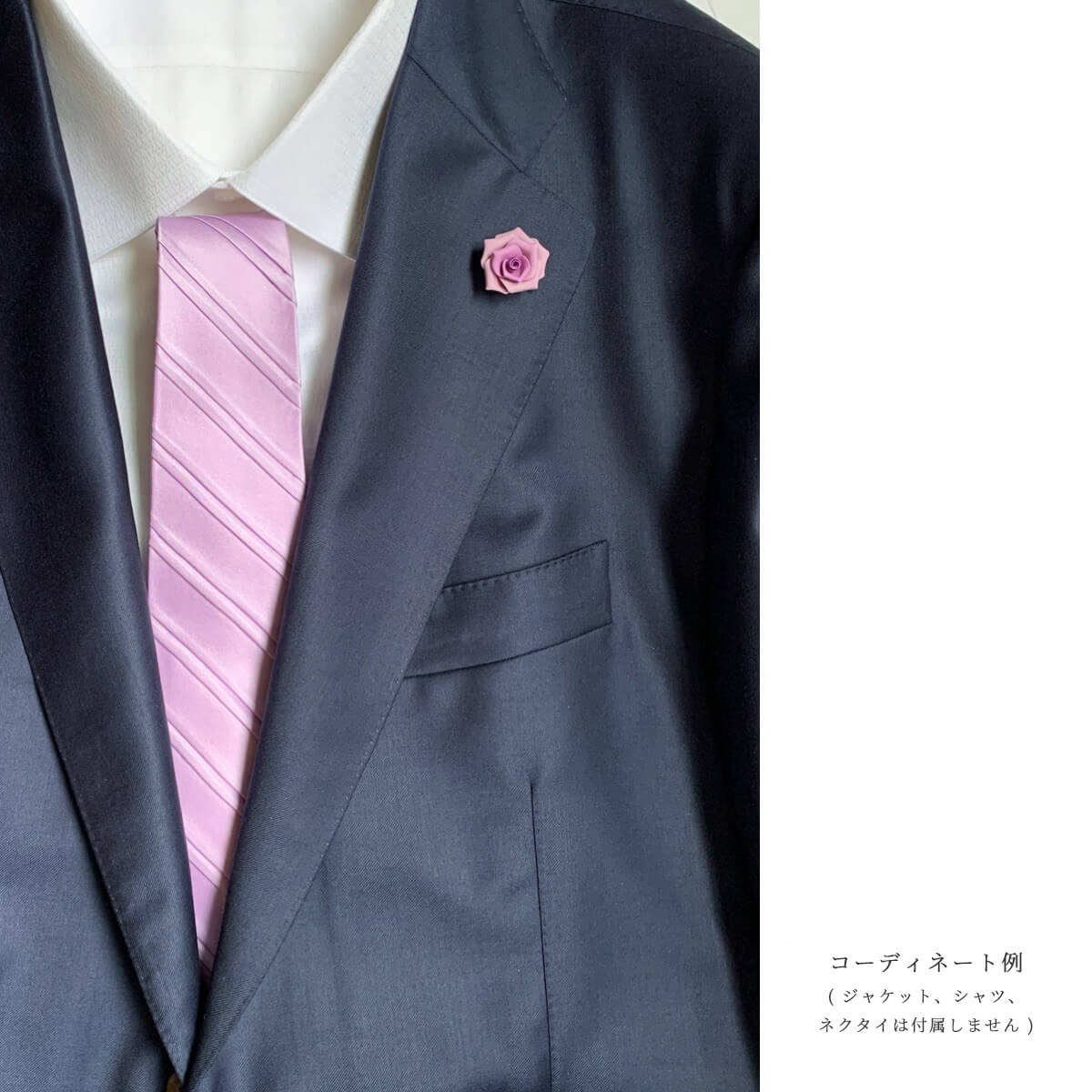 HIKO ORIGINAL／ヒコオリジナル ラペルピン ブートニエール バラ 薔薇 薄紫 ラベンダー ライトパープル hik00896