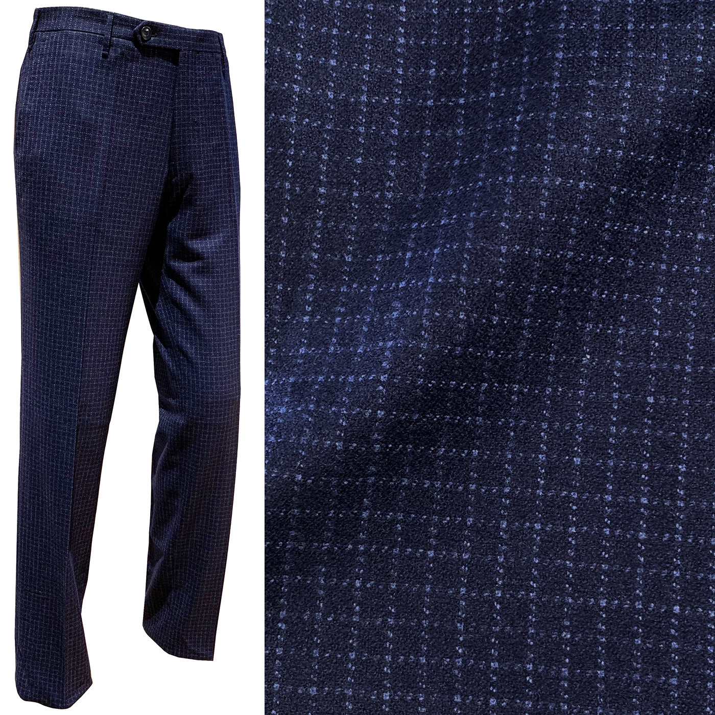 [Rota] Wool flannel slacks, micro check, bottoms, pants, no pleats, rot0001