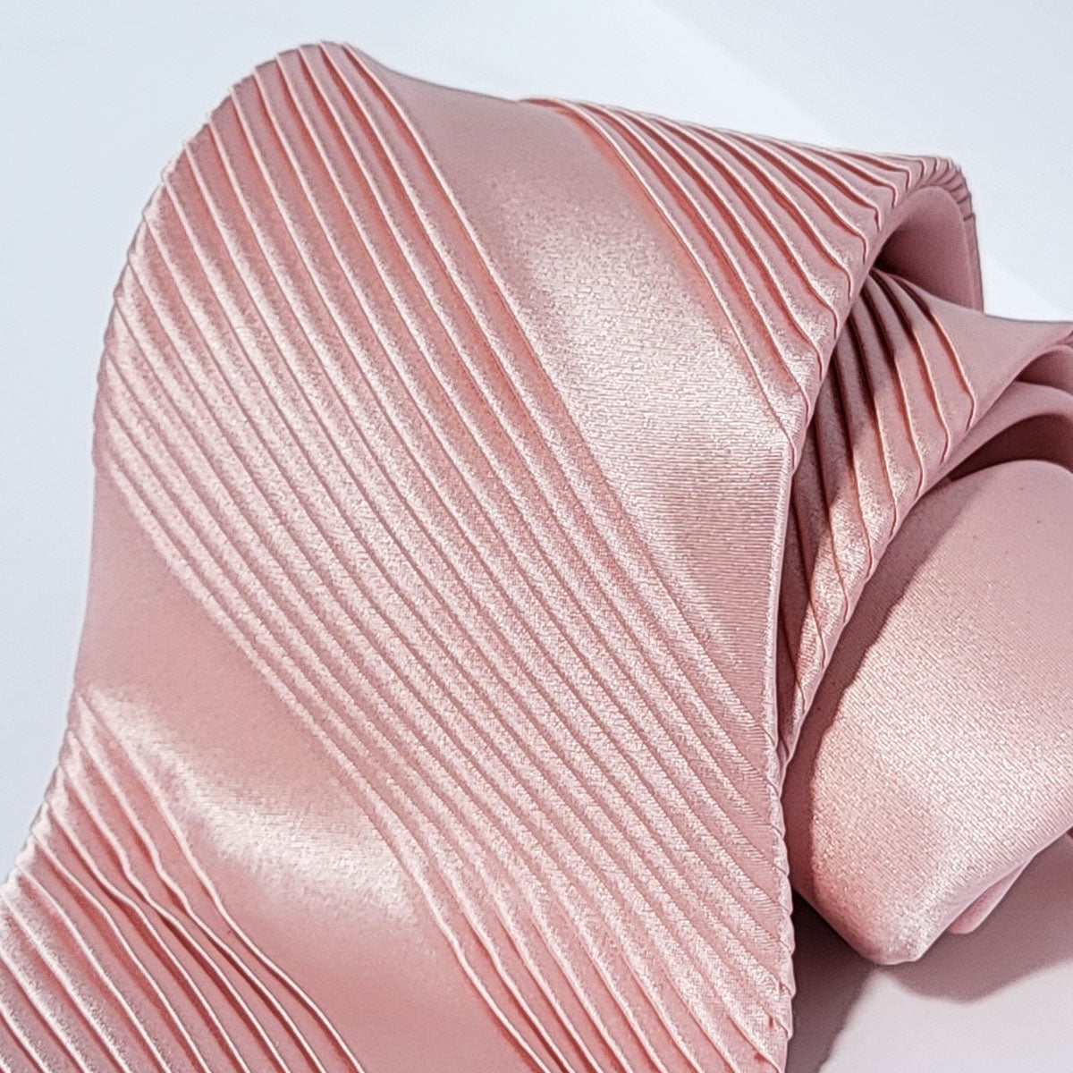 STEFANO RICCI Pleated tie Solid tie Plain Baby pink ste00665 