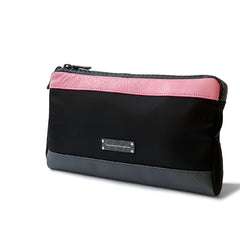 【 TecknoMonster 】Multi-case Pouch Limonta Nylon Carbon Fiber Calf Leather Pink (tec00181)