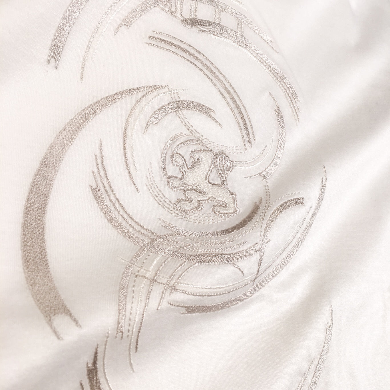 ZILLI／ジリー Tシャツ コットン 刺繍入り ホワイト