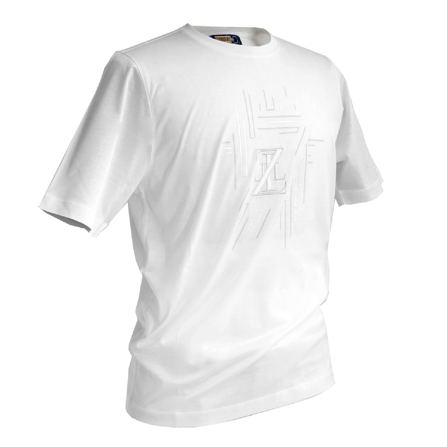 ZILLI／ジリー Tシャツ コットン 刺繍入り ホワイト 白